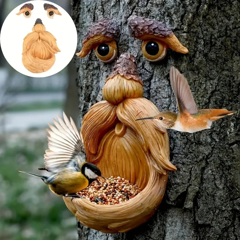 Tree Face, Tree Faces Outdoor, Tree Art, Tree Decorations Outdoor, Tree Faces, Tree Stump Decor, Face for Tree Trunk