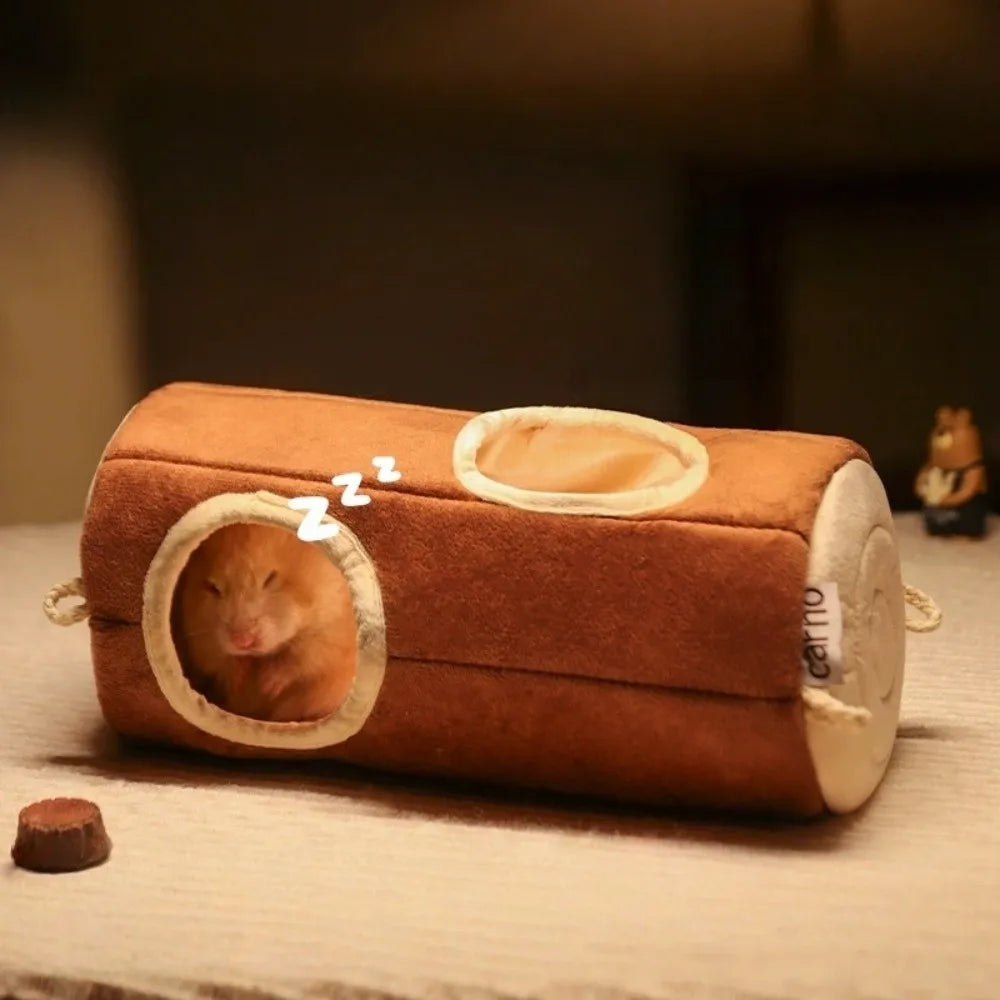 Tree Stump Cute Hamster Cotton House Soft Thickened Hamster Nest Warm Comfortable Rat Sleepping Bed Winter