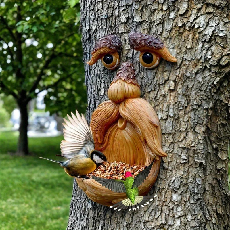 Tree Face, Tree Faces Outdoor, Tree Art, Tree Decorations Outdoor, Tree Faces, Tree Stump Decor, Face for Tree Trunk