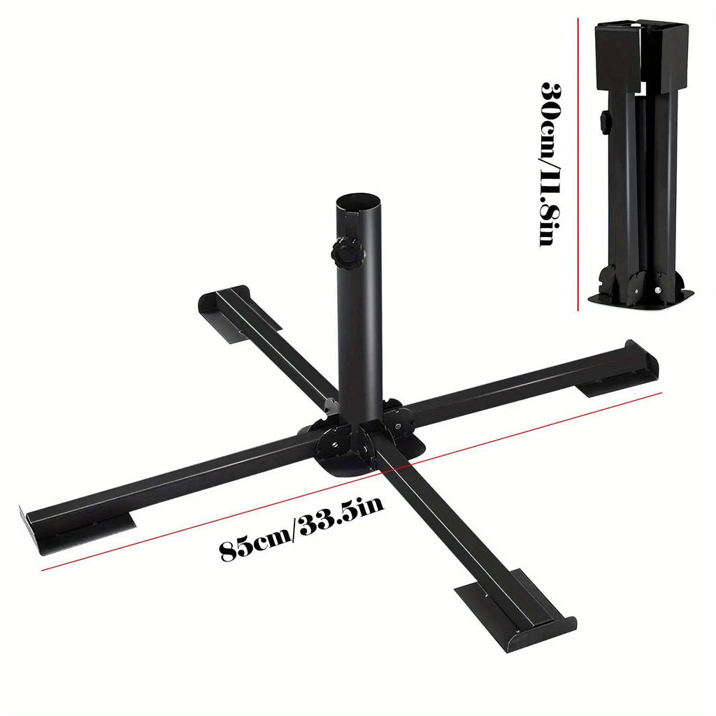 Sturdy Portable Foldable Christmas Tree Stand Telescopic Cross-Folding Umbrella/Camping Tent Mount Tree Holder